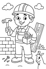Coloring page for children. Beautiful illustration for coloring book.