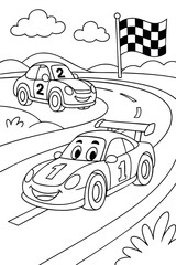 Coloring page for children. Beautiful illustration for coloring book.