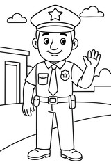 Coloring page for children. Beautiful illustration for coloring book.