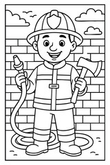 Coloring page for children. Beautiful illustration for coloring book.