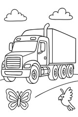 Coloring page for children. Beautiful illustration for coloring book.
