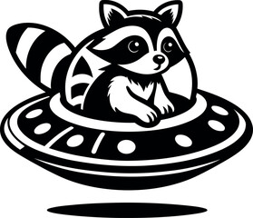 Raccoon in a UFO