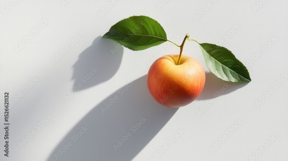 Aufkleber Leaf resting on white surface in calm indoor setting