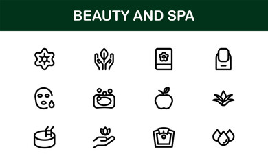 Ultimate Beauty and Spa Icon Collection for Modern Wellness Branding and Digital Design Perfect for Salons Skincare and Relaxation Projects