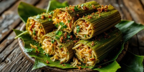 Authentic Colombian Tamales, Wrapped in Fresh Banana Leaves