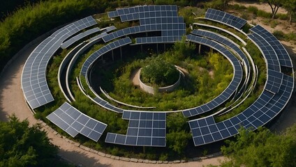 Spiral of Sustainability: Solar Farm in Harmony with Nature