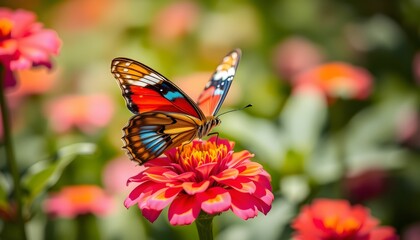 Fototapeta premium monarch butterfly on flower