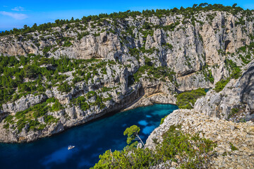 Magnificent Calanque d en Vau bay view, Cassis, Marseille, France
