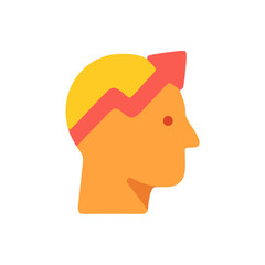 Growth Mindset Profile Icon. Vector.