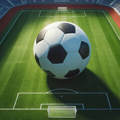 giant soccer ball inside a stadium