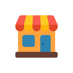 Store Front Building Icon. Vector.