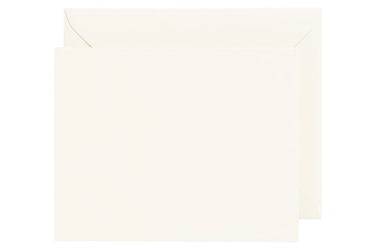 Blank envelope and card set ready for personal messages on a transparent background