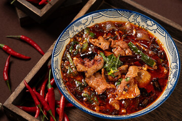 Chinese Cuisine - Spicy and Flavorful Sichuan Dish - Sichuan Boiled Beef