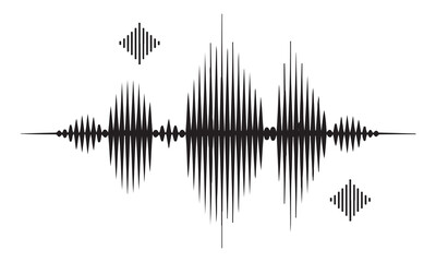 Sound Wave Visualisation, Podcast sound waves set. Waveform pattern for music player, podcast, voise message, music app. Audio wave icon