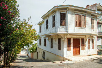 Street in the old town of island in istanbul