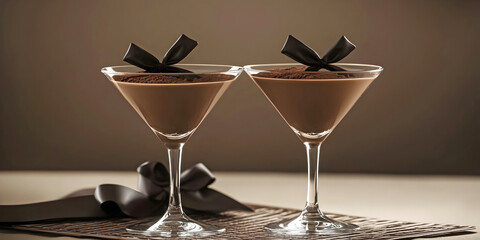 Chocolate Martini Elegance, ai generated.