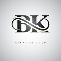  BK Creative Letter Logo with Infinity Symbol – Elegant Minimal Monogram Design for Premium Business Branding, Identity, and Modern Typography