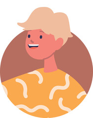 Casual teenage boy smiling avatar