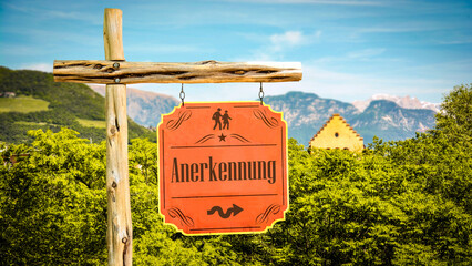 Signposts the direct way to the Acknowledgment