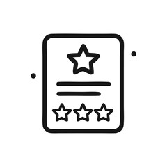 Rating and Review Icon – Star Feedback Symbol