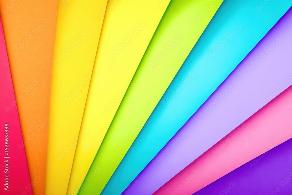 Poster a rainbow of colors is displayed in a row