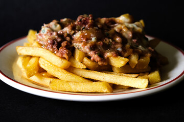Classic Meal Of Corned Beef Hash and Chips