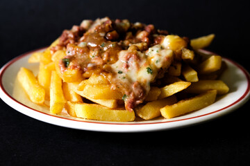 Classic Meal Of Corned Beef Hash and Chips