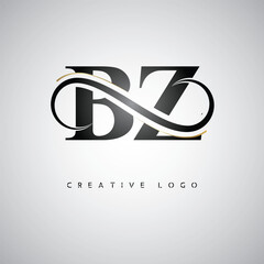  BZ Creative Letter Logo with Infinity Symbol – Elegant Minimal Monogram Design for Premium Business Branding, Identity, and Modern Typography