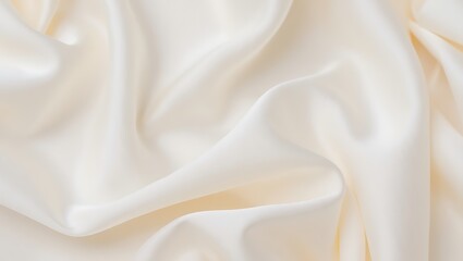 Obraz premium Soft Folded Satin Fabric Creamy Background