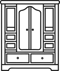  Wardrobe vector white background    