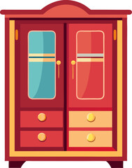 Wardrobe vector white background    
