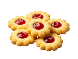 Jam Filled Flower Cookies