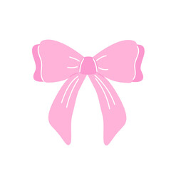 Delicate pastel bow vector in a cute, feminine style. Ideal for gift wrap, textiles, and greeting cards.