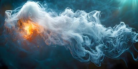 plunged ghost cloud aura, ai generated.
