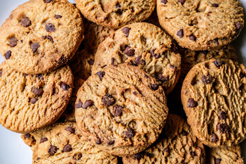 Selection of Traditional Classic Chocolate Chip Cookies