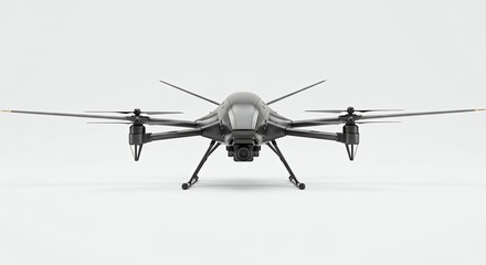 Gray drone front view product photography