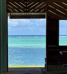 view of the sea from window