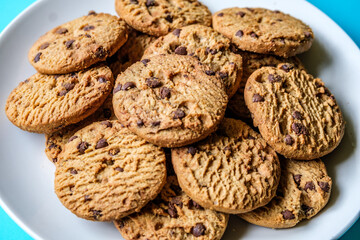 Selection of Traditional Classic Chocolate Chip Cookies