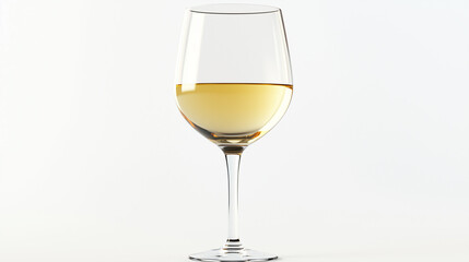 glass of  wine on white background 