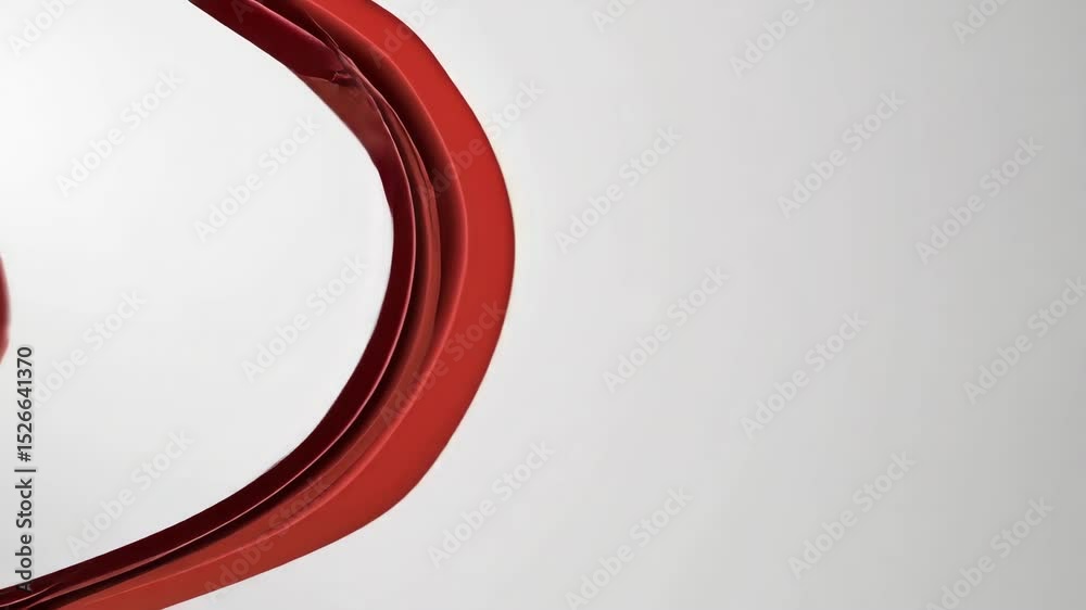 Wall mural abstract background with wavy red lines on a white background. the red lines create a flowing, textu