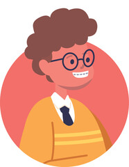 Boy child with teeth brackets