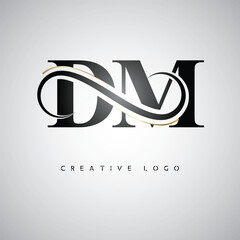  DM Creative Letter Logo with Infinity Symbol &ndash; Elegant Minimal Monogram Design for Premium Business Branding, Identity, and Modern Typography"