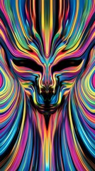 Fototapeta premium Vibrant abstract art with colorful fluid patterns.