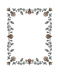 Islamic Eslimi Art Frame – Iranian Floral Border Vector for Text