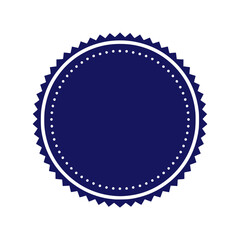 Round badge icon in minimal outline style for UI design.