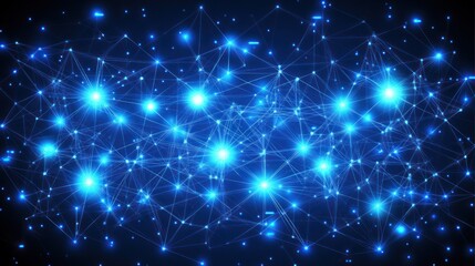 Obraz premium Abstract network design with glowing points and lines.