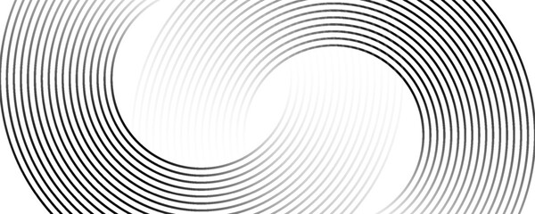White geometric abstract background overlapping layers on bright space with line effect decoration. Circle style concept modern graphic design element for banner, flyer, card.