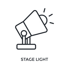 Stage Light Icon Outline Style. Vector Illustration For Graphic Design