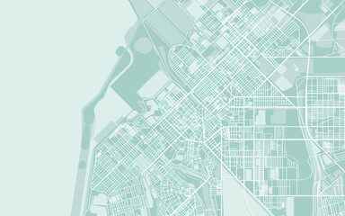 Fototapeta premium Soft Minimalist City Map Design A Pastel Teal Urban Landscape Illustration