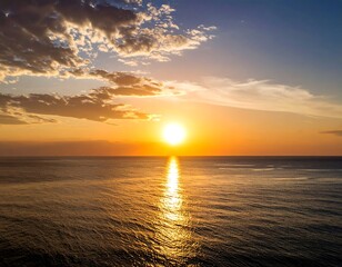 Obraz premium Sunset over the ocean